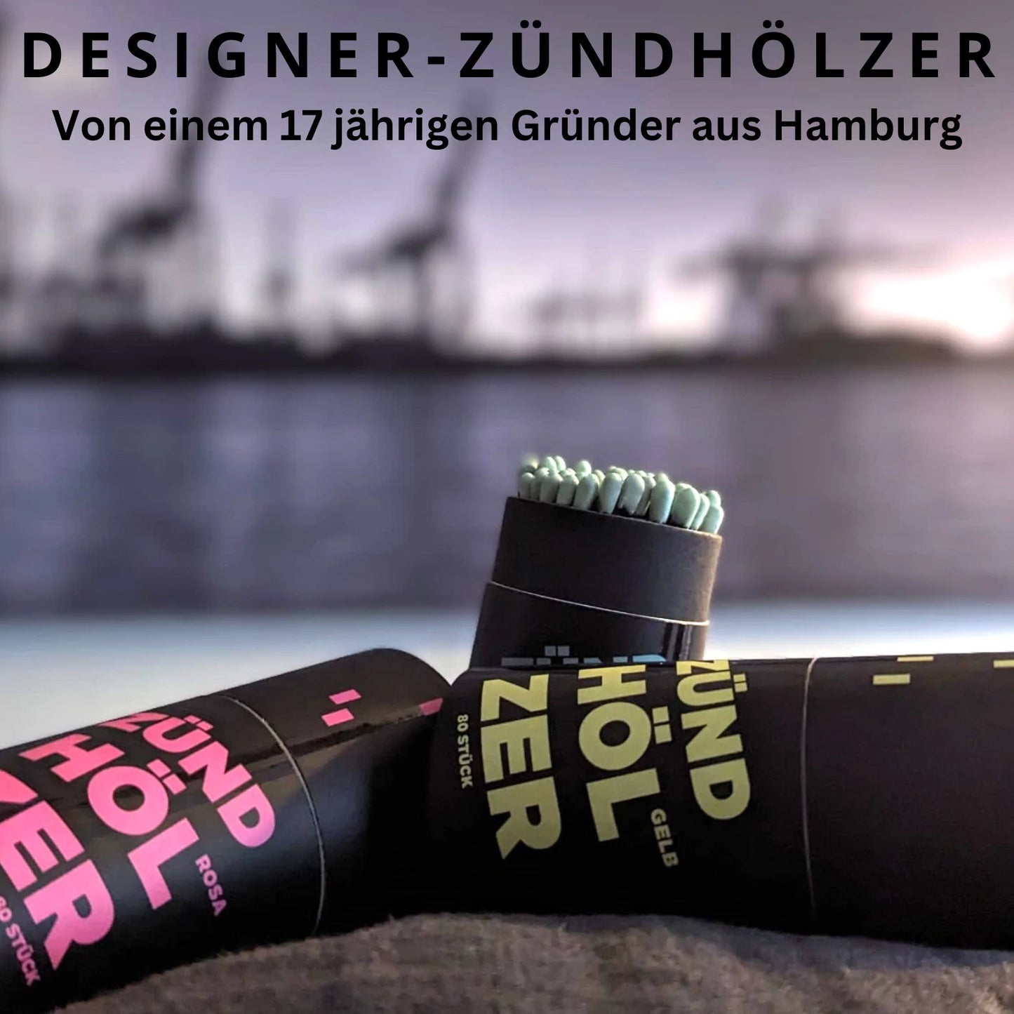 Designer-Zündhölzer 3er-Set gemischt